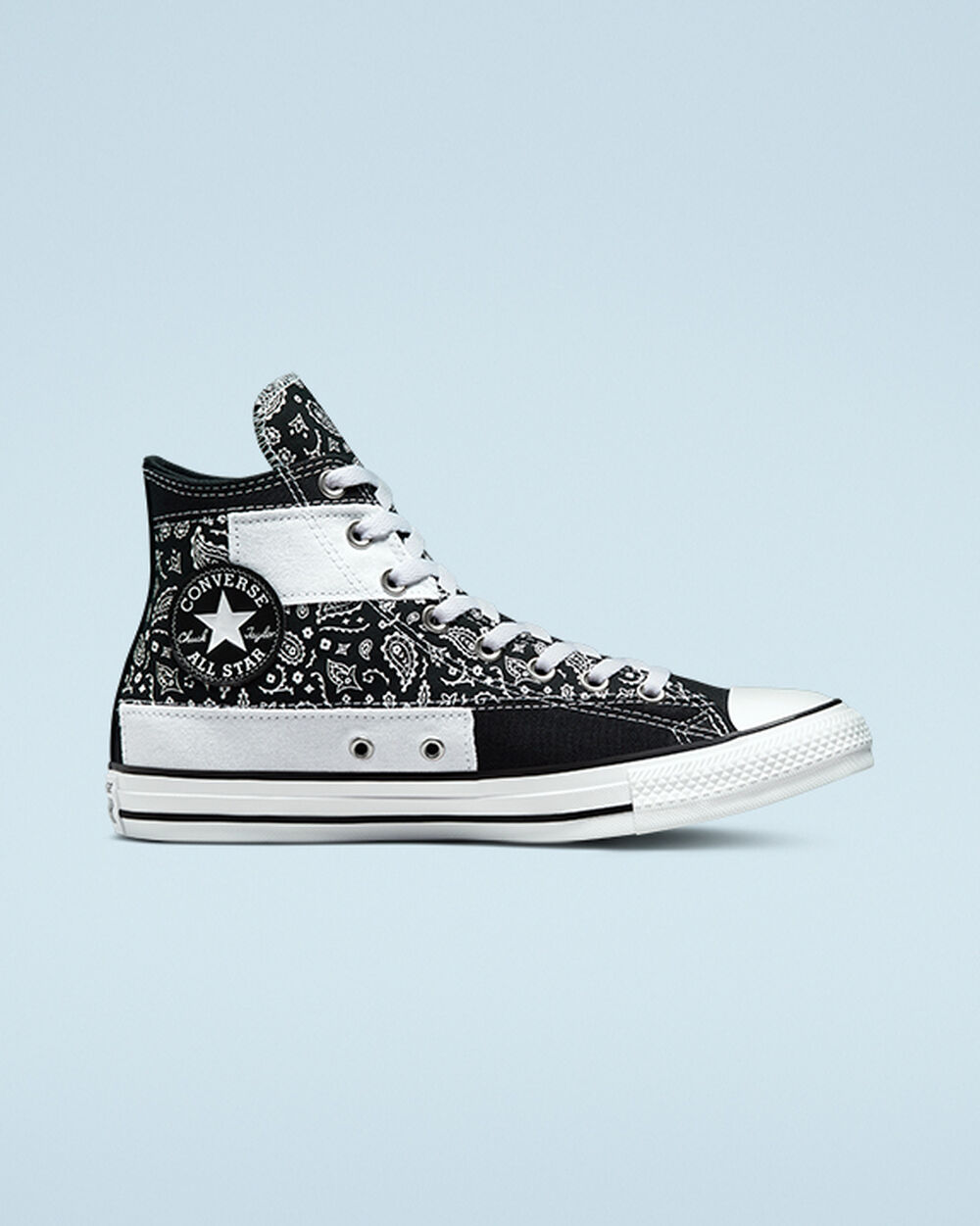 Black White Black Men's Converse Chuck Taylor All Star Sneakers | Singapore-03176