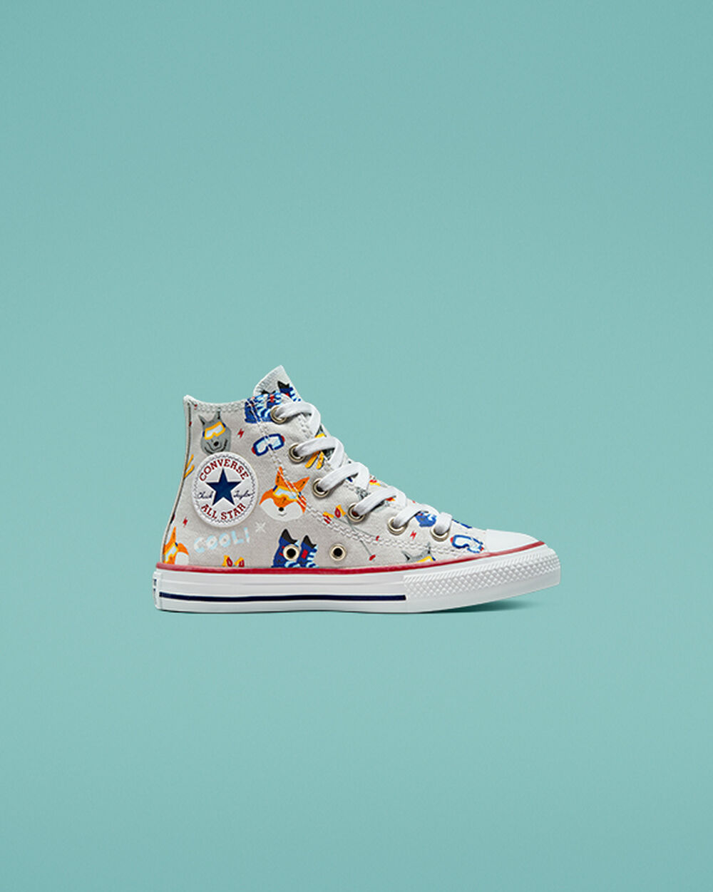 Light Grey Navy Girls' Converse Chuck Taylor All Star Sneakers | Singapore-16430