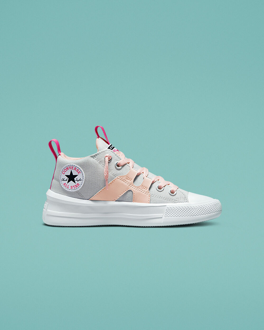 Light Grey Pink Girls' Converse Chuck Taylor All Star Sneakers | Singapore-24039