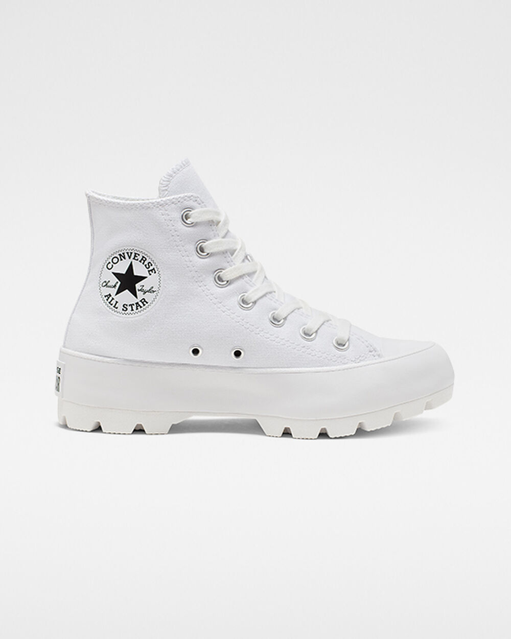 White Black White Women's Converse Chuck Taylor All Star Lugged Sneakers | Singapore-46379