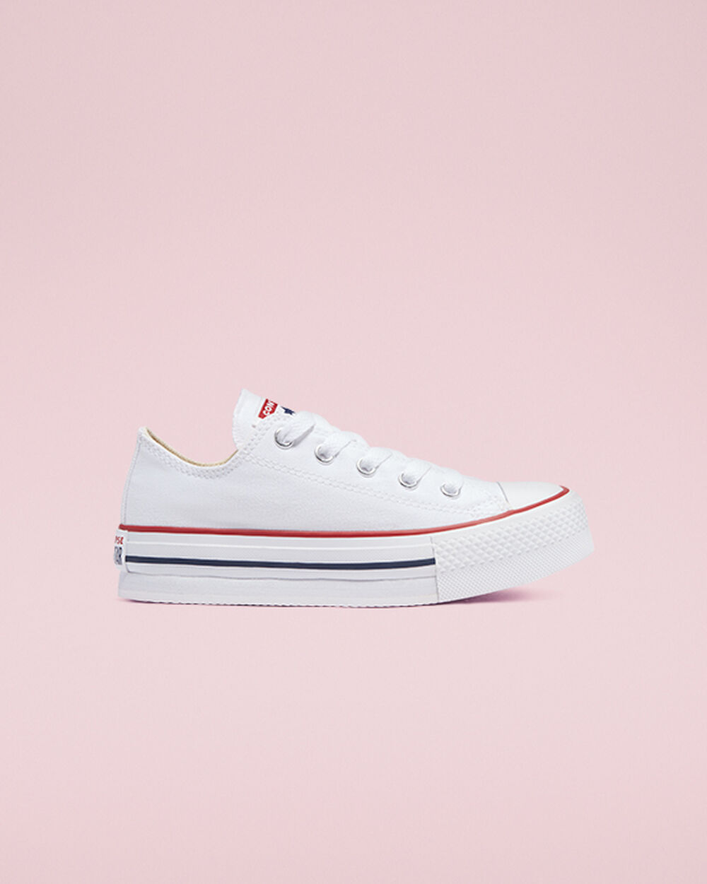 White Dark Red Navy Girls' Converse Chuck Taylor All Star Sneakers | Singapore-18607