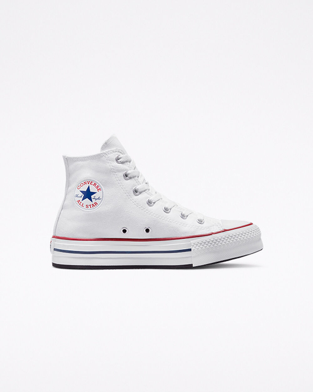 White Dark Red Navy Girls' Converse Chuck Taylor All Star Sneakers | Singapore-92851