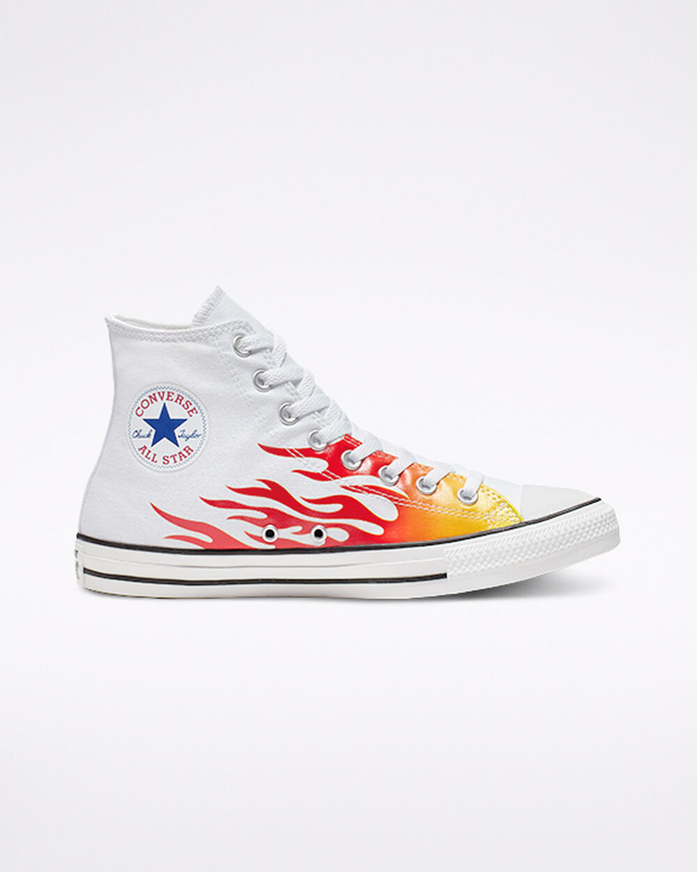 White Red Yellow Men's Converse Chuck Taylor All Star Sneakers | Singapore-02167