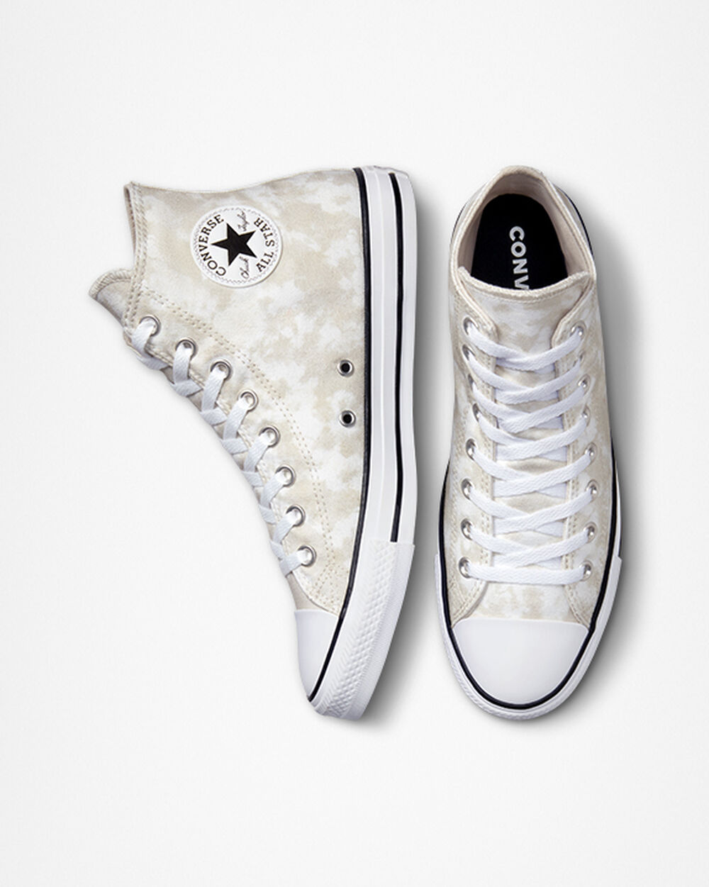 Beige White Black Women's Converse Chuck Taylor All Star Sneakers | Singapore-98724