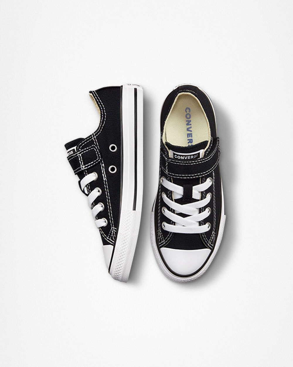 Black Beige White Girls' Converse Chuck Taylor All Star Sneakers | Singapore-86201