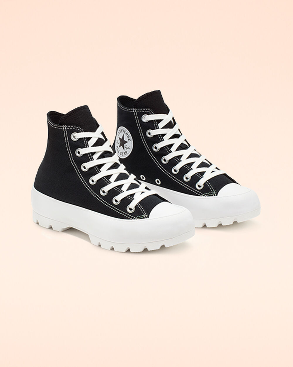 Black White Black Women's Converse Chuck Taylor All Star Lugged Sneakers | Singapore-12064