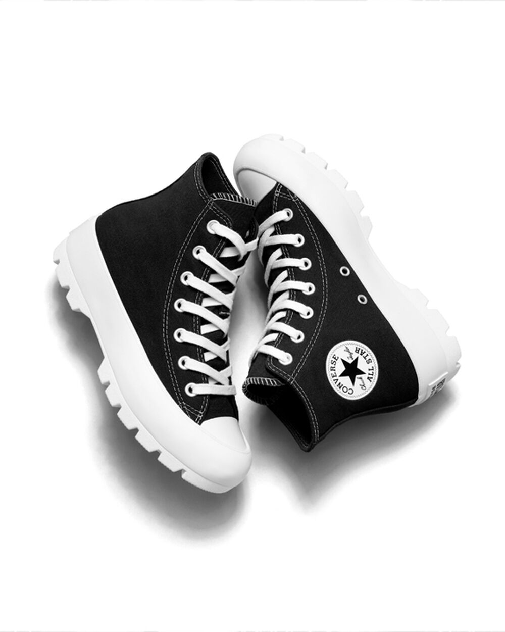 Black White Black Women's Converse Chuck Taylor All Star Lugged Sneakers | Singapore-12064