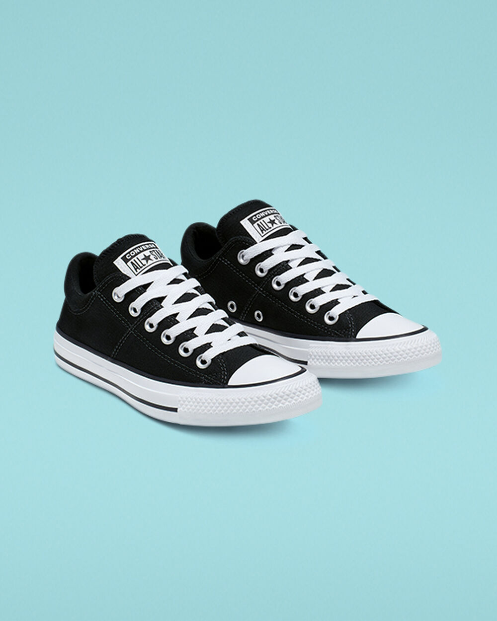 Black White Black Women's Converse Chuck Taylor All Star Madison Sneakers | Singapore-38190