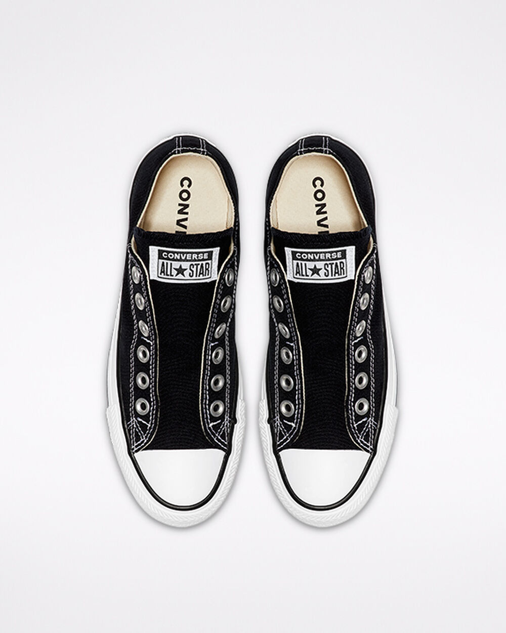 Black White Black Women's Converse Chuck Taylor All Star Slip On | Singapore-58123