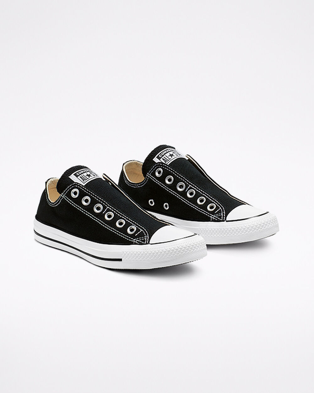 Black White Black Women's Converse Chuck Taylor All Star Slip On | Singapore-58123