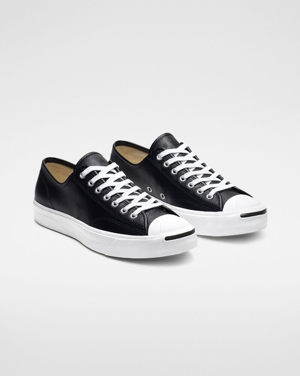 Black White Women's Converse Jack Purcell Sneakers | Singapore-37028