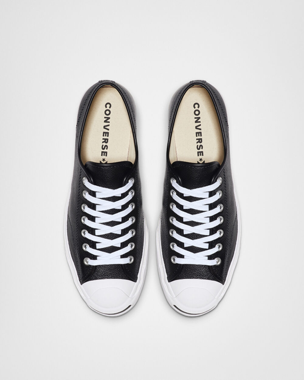 Black White Women's Converse Jack Purcell Sneakers | Singapore-37028