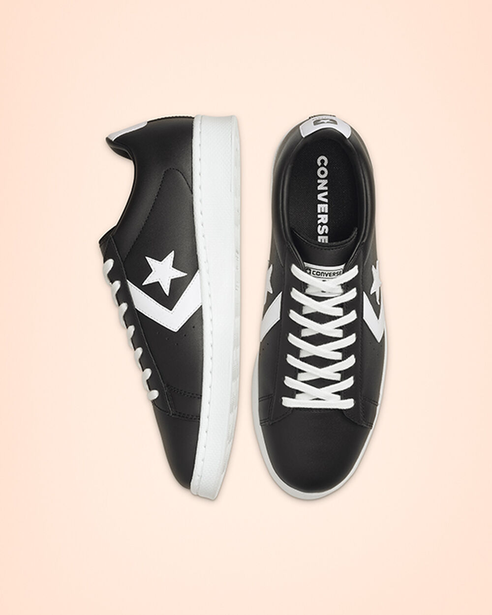 Black White Women's Converse Pro Sneakers | Singapore-23859