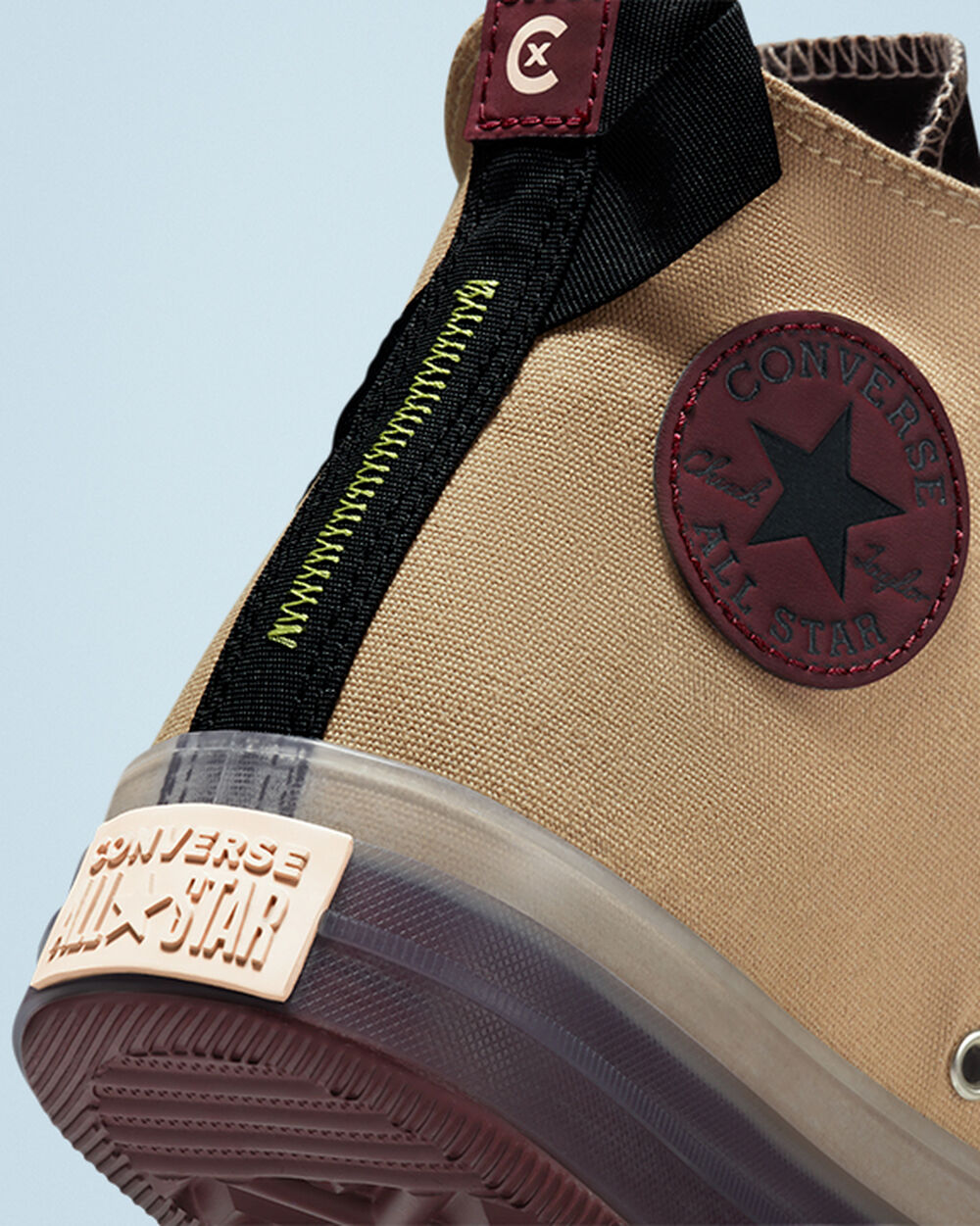 Khaki Black Deep Burgundy Women's Converse Chuck Taylor All Star CX Sneakers | Singapore-28530