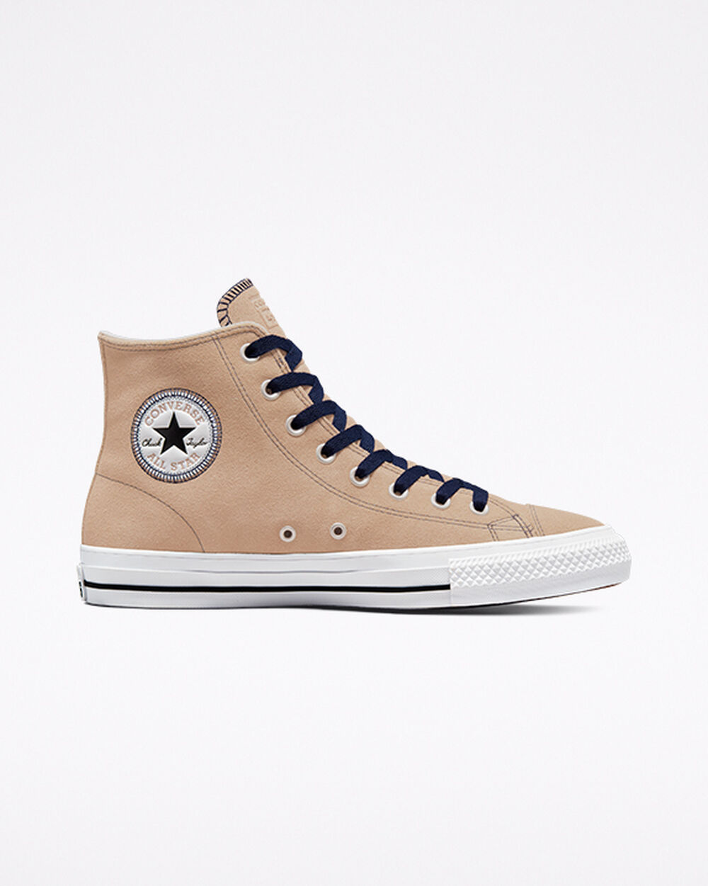 Khaki Black White Women\'s Converse CONS Chuck Taylor All Star Pro Skate Shoes | Singapore-01534