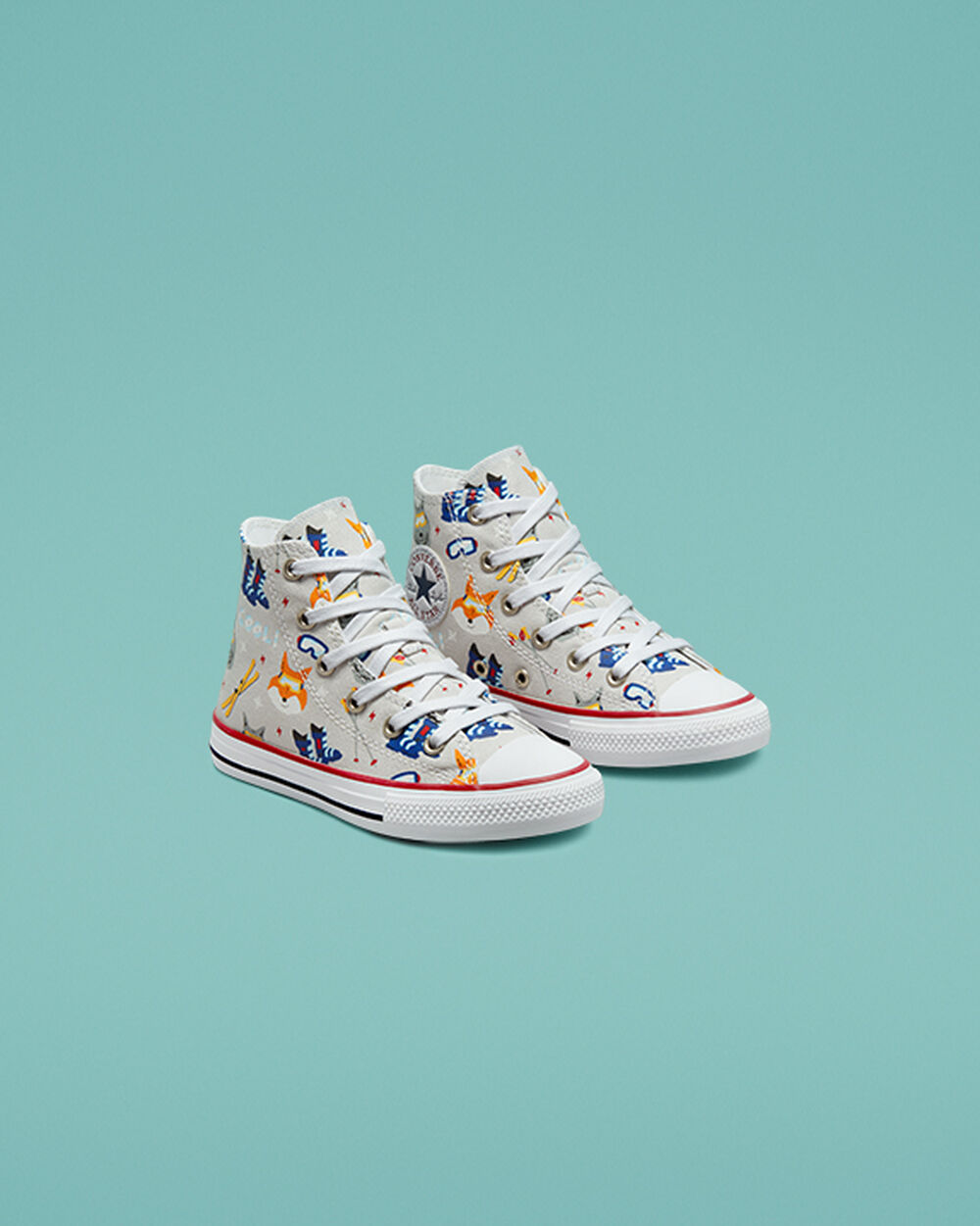 Light Grey Navy Girls' Converse Chuck Taylor All Star Sneakers | Singapore-16430