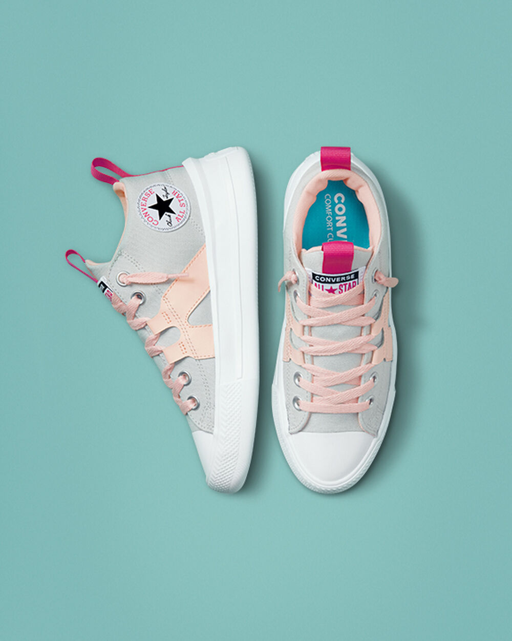 Light Grey Pink Boys' Converse Chuck Taylor All Star Sneakers | Singapore-83641