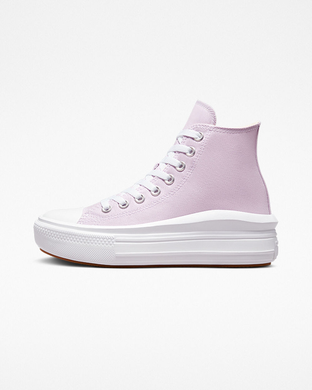 Light Purple White Women's Converse Chuck Taylor All Star Move Sneakers | Singapore-85460