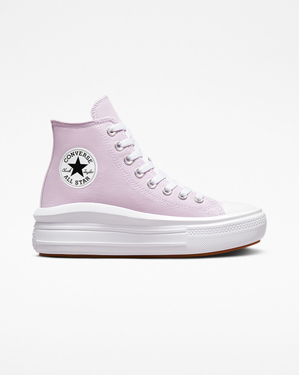 Light Purple White Women\'s Converse Chuck Taylor All Star Move Sneakers | Singapore-85460