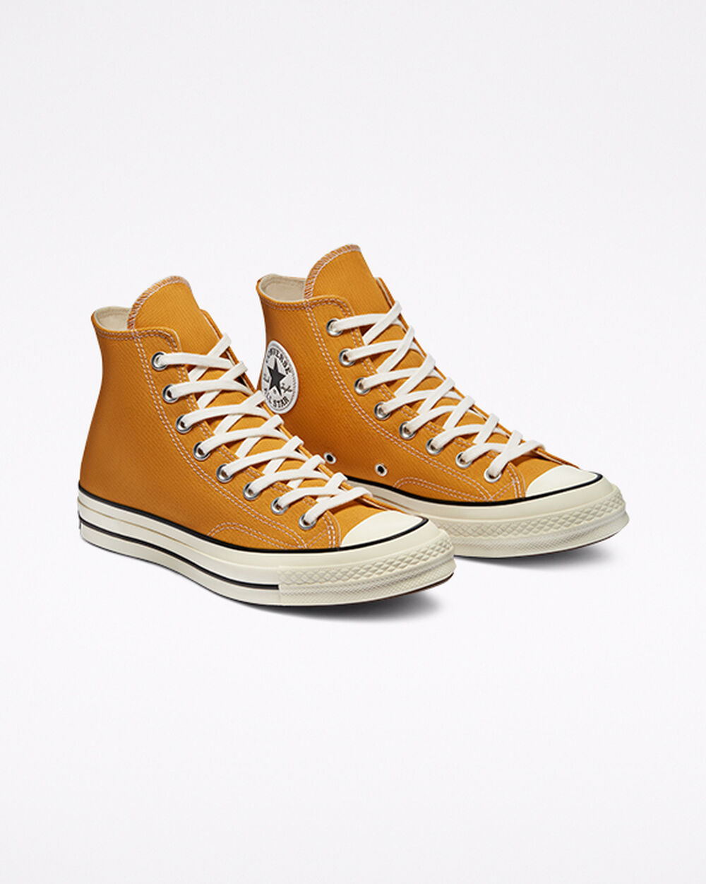 Orange Flower Black White Women's Converse Chuck 70 Sneakers | Singapore-68145