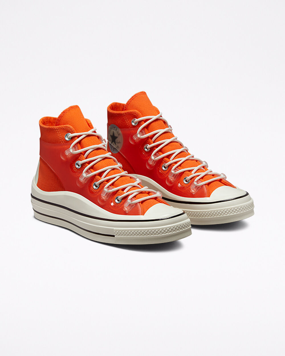 Orange White Black Women's Converse Chuck 70 Sneakers | Singapore-73021