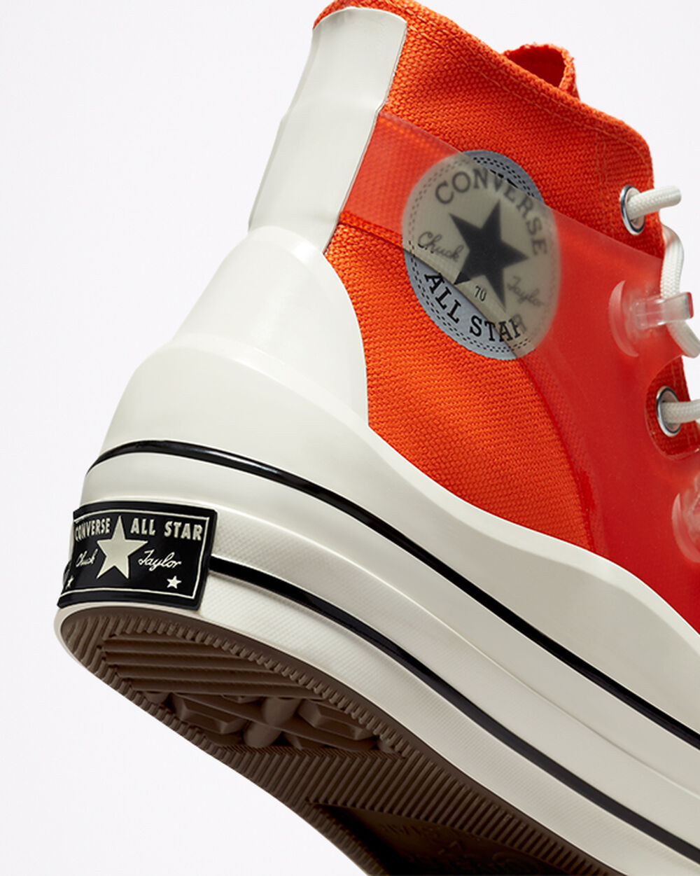 Orange White Black Women's Converse Chuck 70 Sneakers | Singapore-73021