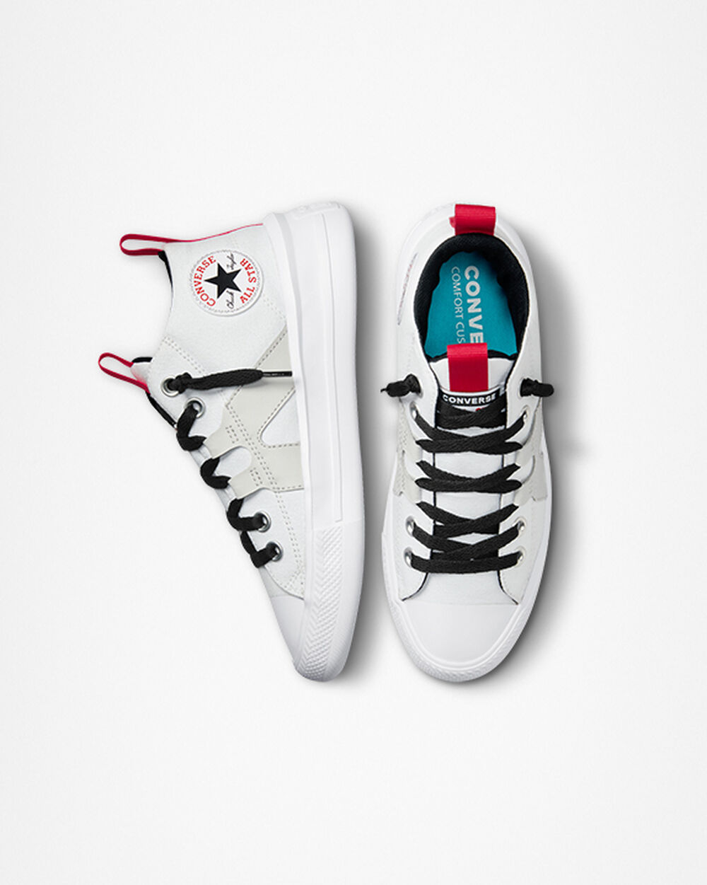 White Black Red Boys' Converse Chuck Taylor All Star Sneakers | Singapore-70481