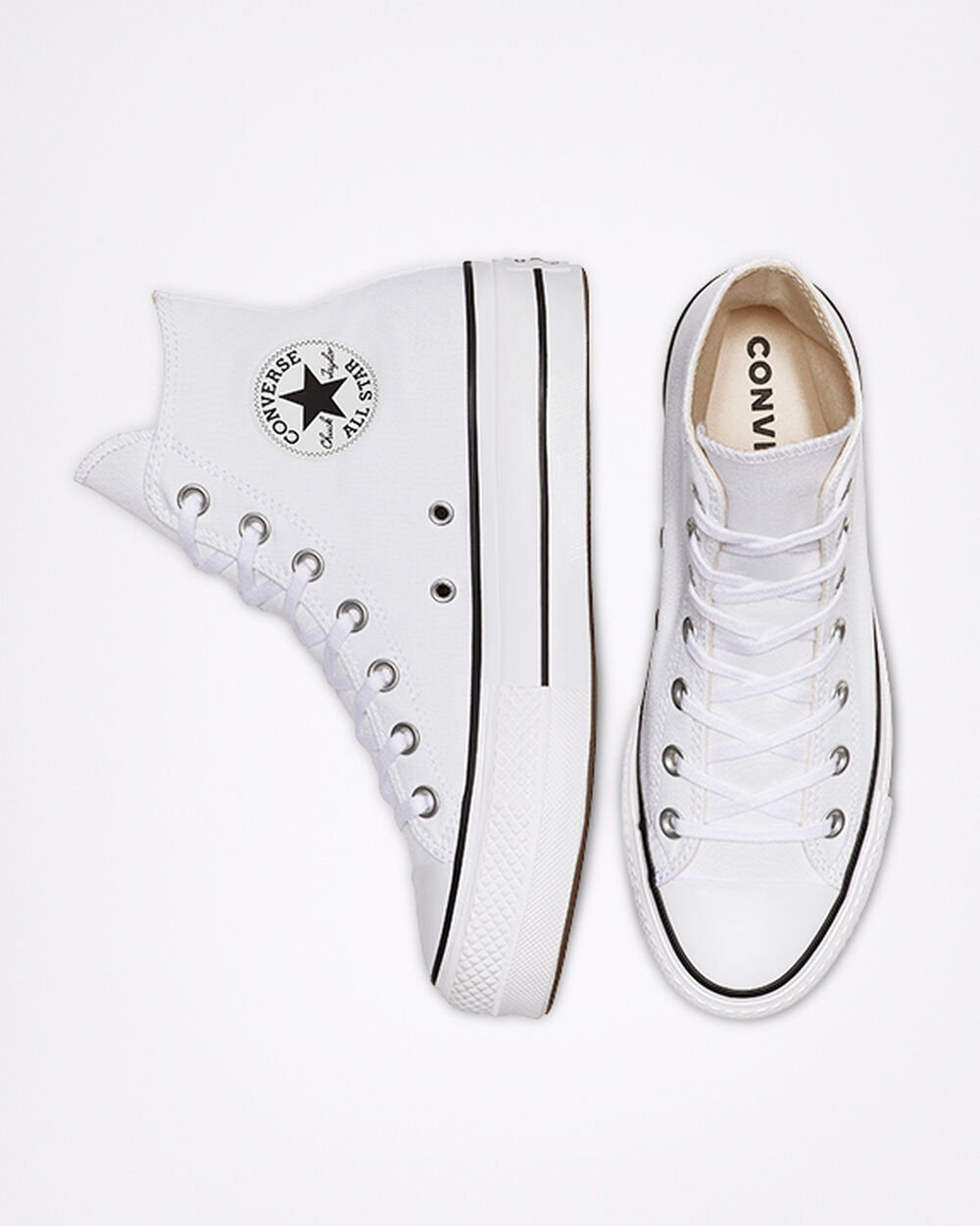 White Black White Women's Converse Chuck Taylor All Star Sneakers | Singapore-20493