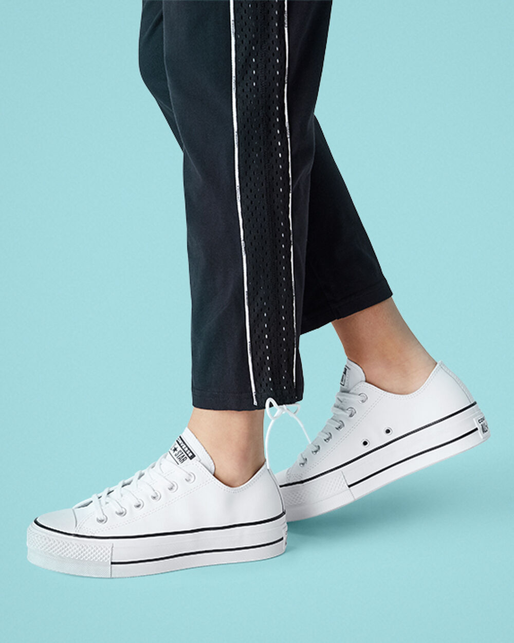 White Black White Women's Converse Chuck Taylor All Star Sneakers | Singapore-41296