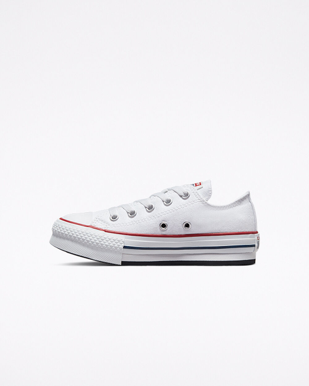 White Dark Red Navy Girls' Converse Chuck Taylor All Star Sneakers | Singapore-15480