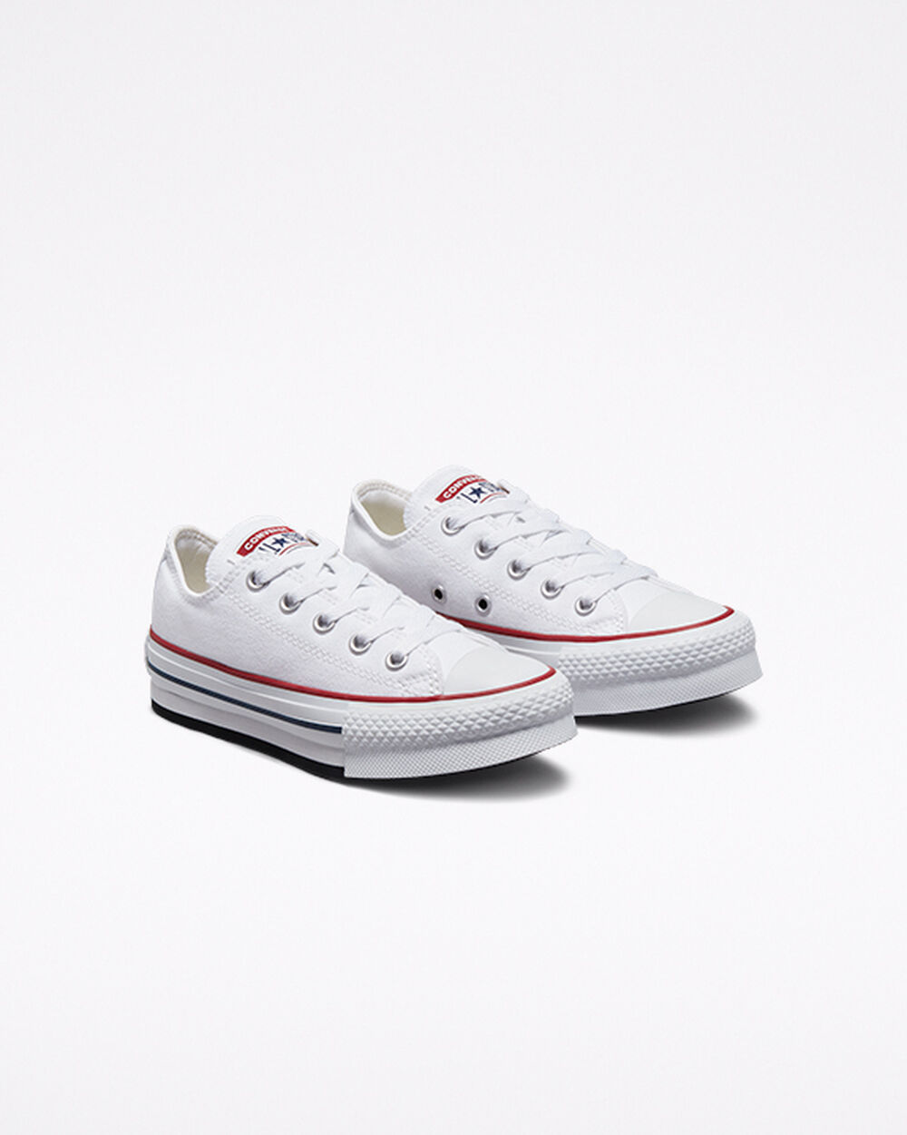 White Dark Red Navy Girls' Converse Chuck Taylor All Star Sneakers | Singapore-15480