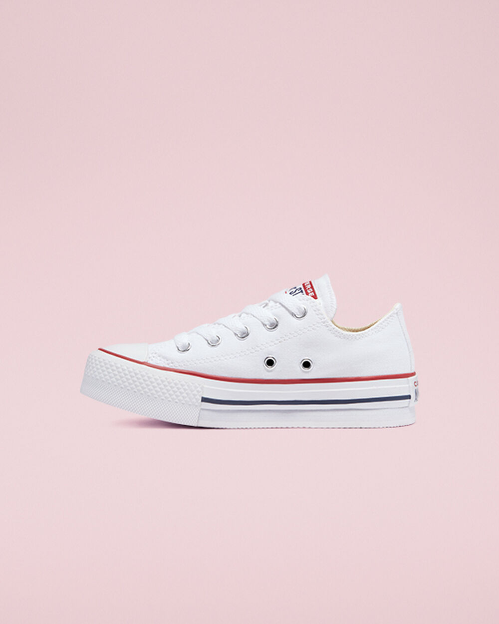 White Dark Red Navy Girls' Converse Chuck Taylor All Star Sneakers | Singapore-18607