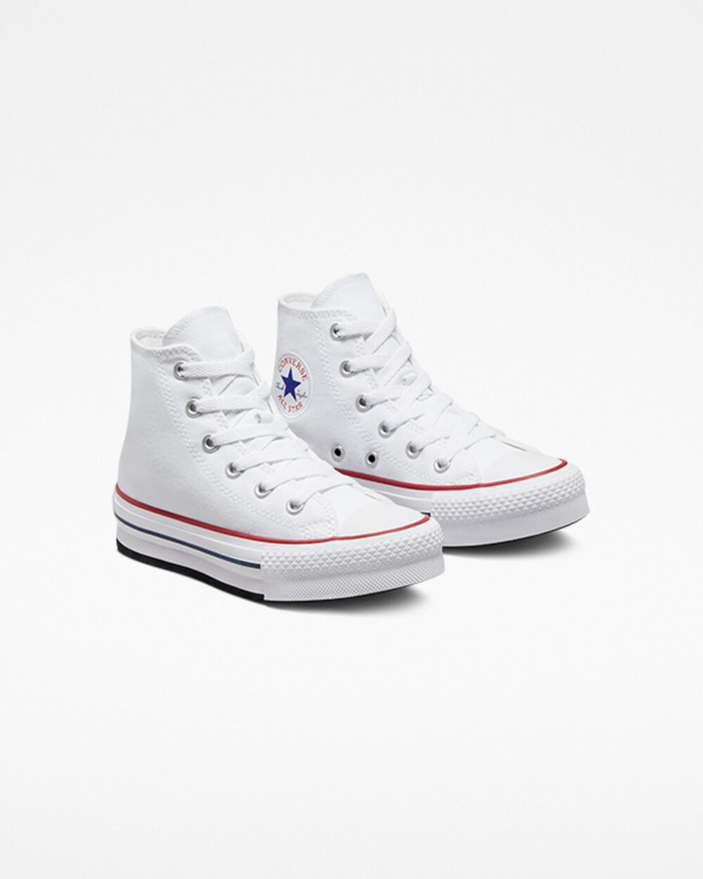 White Dark Red Navy Girls' Converse Chuck Taylor All Star Sneakers | Singapore-59078