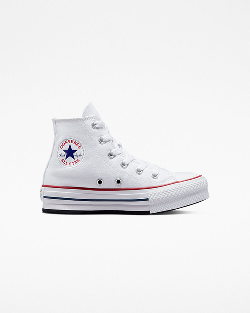 White Dark Red Navy Girls\' Converse Chuck Taylor All Star Sneakers | Singapore-59078