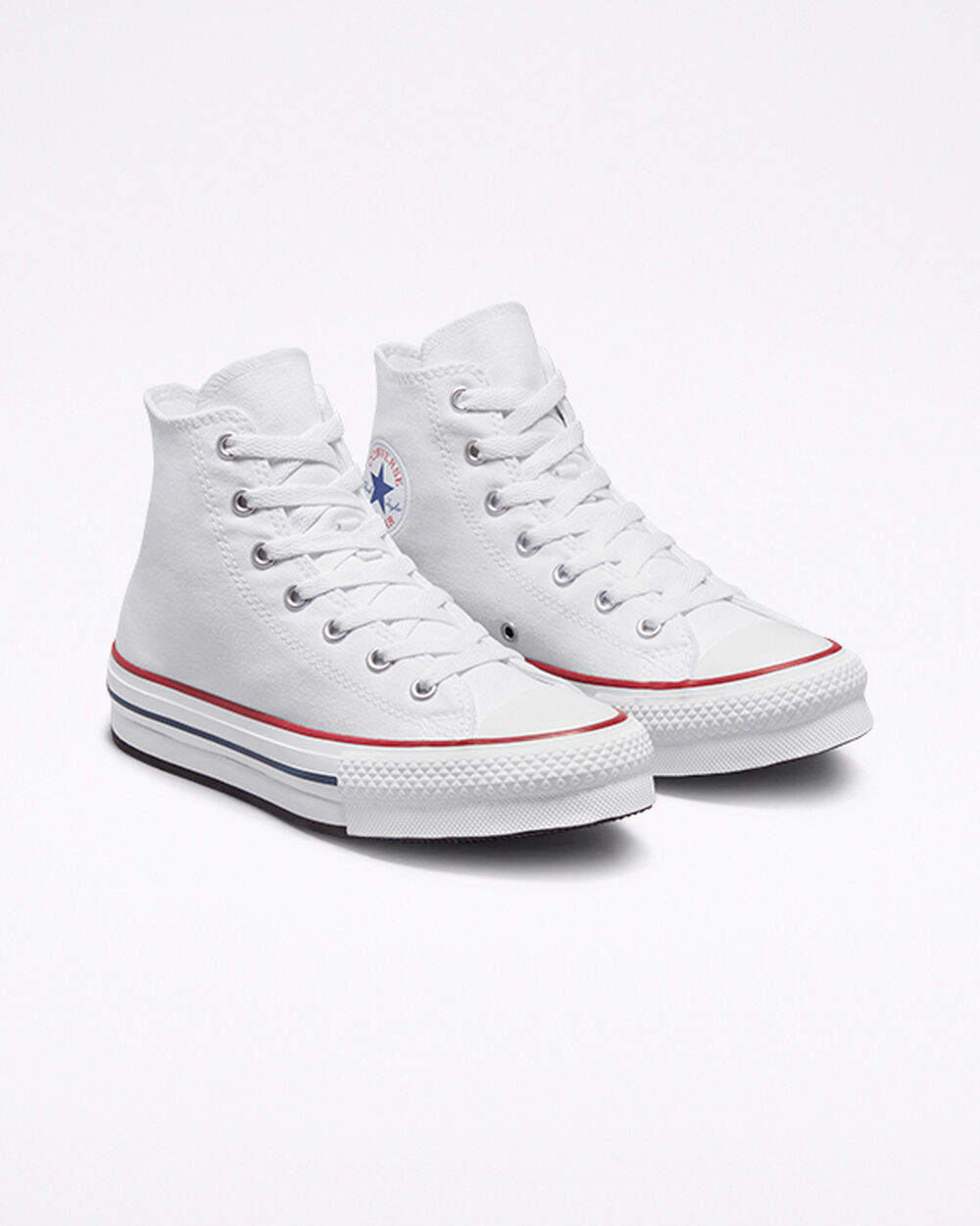 White Dark Red Navy Girls' Converse Chuck Taylor All Star Sneakers | Singapore-92851