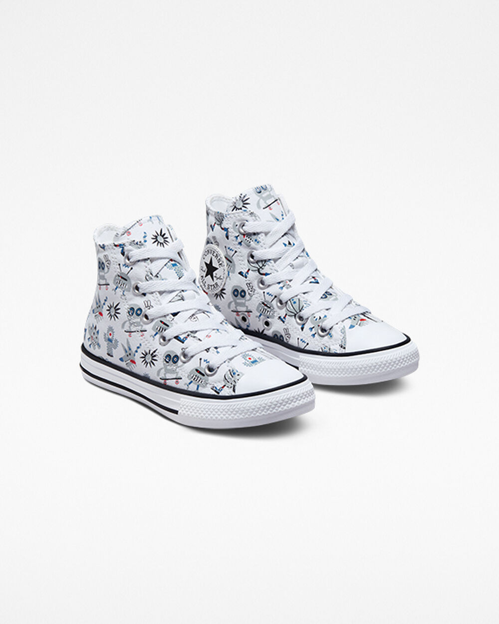 White Grey Blue Boys' Converse Chuck Taylor All Star Sneakers | Singapore-86792