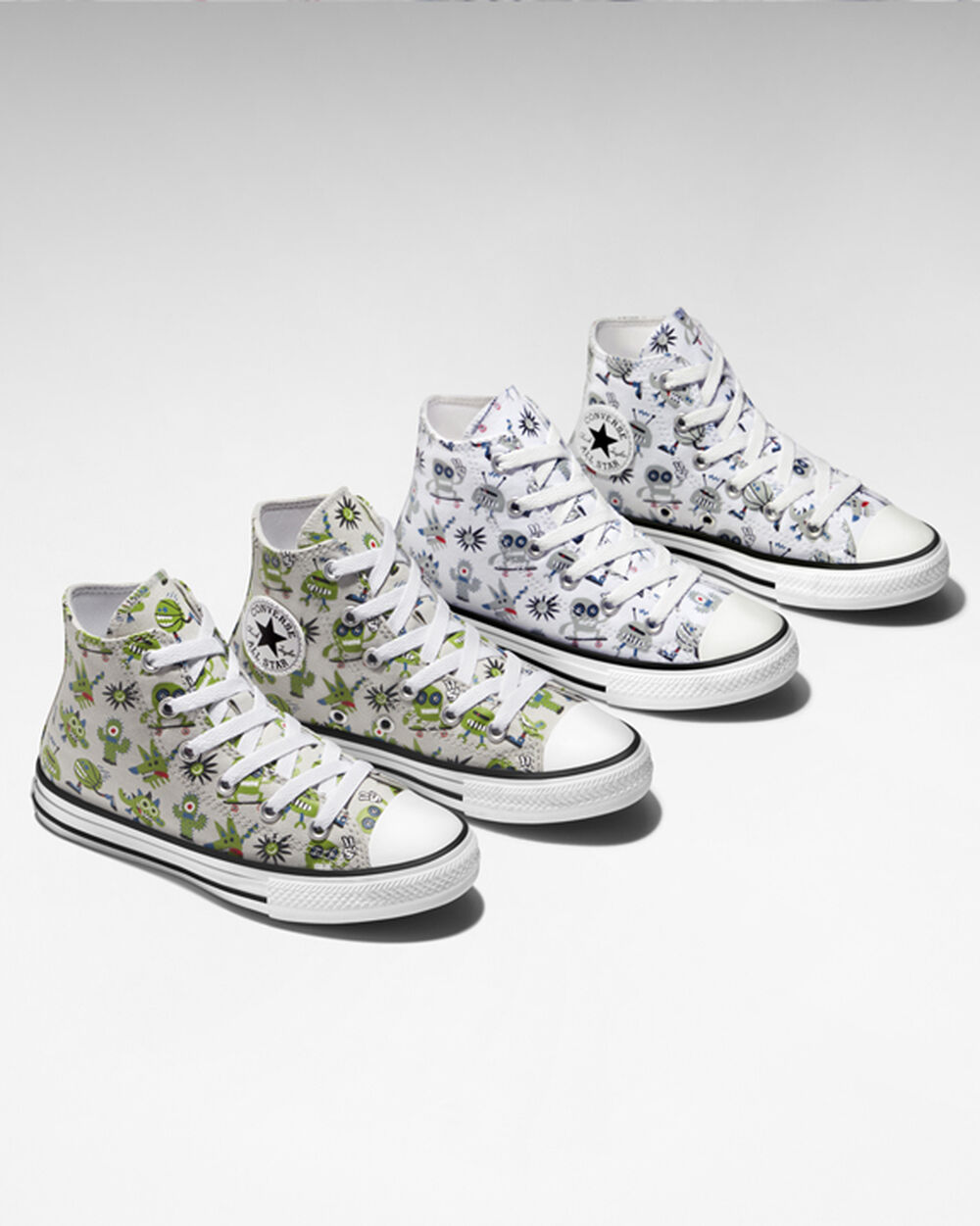 White Grey Blue Boys' Converse Chuck Taylor All Star Sneakers | Singapore-86792