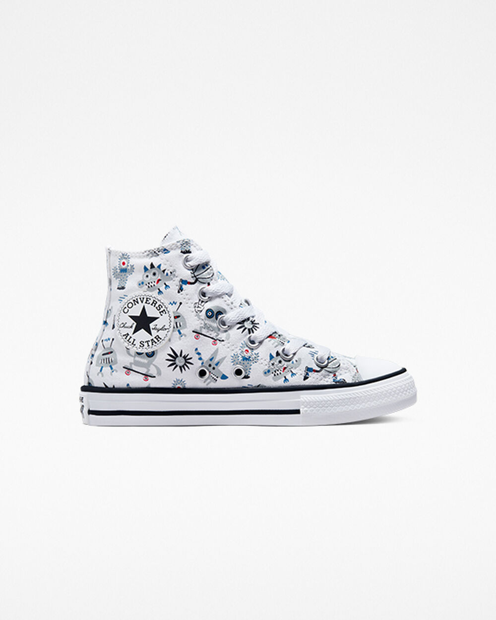 White Grey Blue Boys\' Converse Chuck Taylor All Star Sneakers | Singapore-86792