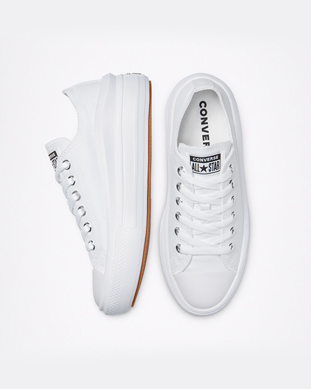 White White Women's Converse Chuck Taylor All Star Move Sneakers | Singapore-27906