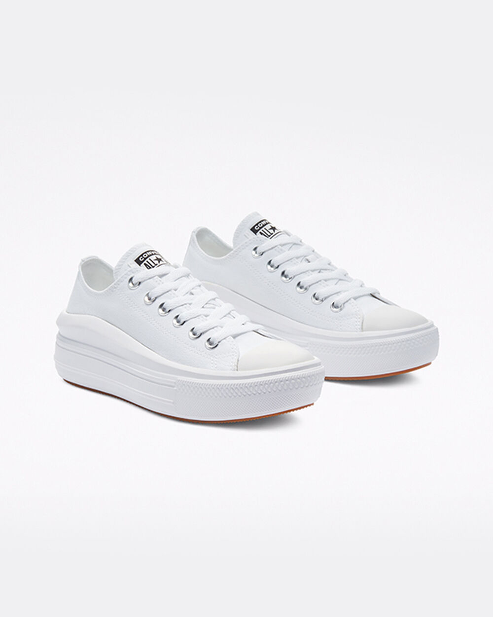 White White Women's Converse Chuck Taylor All Star Move Sneakers | Singapore-27906